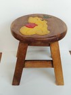 Sgabello Bimbi Winnie The Pooh In Legno Vintage