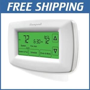 Energy-Saving White Thermostat, Touchscreen Display - Picture 1 of 3