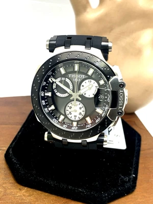 Tissot Men's Watch T-Race Chronograph Swiss Quartz Black Rubber T1154172706100 - Image 1 of 4