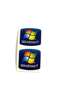 2x Windows  7 Operating System OS Laptop/PC Sticker Badge Decal  20mm x 20mm - Picture 1 of 2