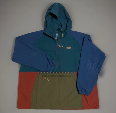 LL Bean Men’s Mountain Anorak Jacket Hooded Retro Aztec 1/2 Zip Pullover - 3XL - Image 1 of 4