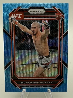 2023 Panini Prizm UFC - Muhammad Mokaev (RC) #124 - Prizms Blue Wave - Image 1 of 4