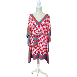 Southern Gehrock Poncho Kaftan Kleid Schwimmen Überwurf Damen MD Gürtel Strand Urlaub - Bild 1 von 9
