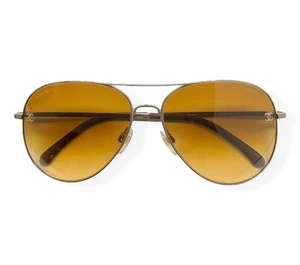 Chanel Aviator Sunglasses ch4189TQ 395/4N Pale Gold CC Logo No Case - Picture 1 of 11