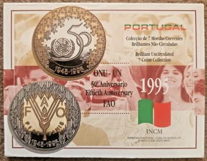 1995 PORTUGAL BRILLIANT UNCIRCULATED COIN COLLECTION SET - Picture 1 of 6