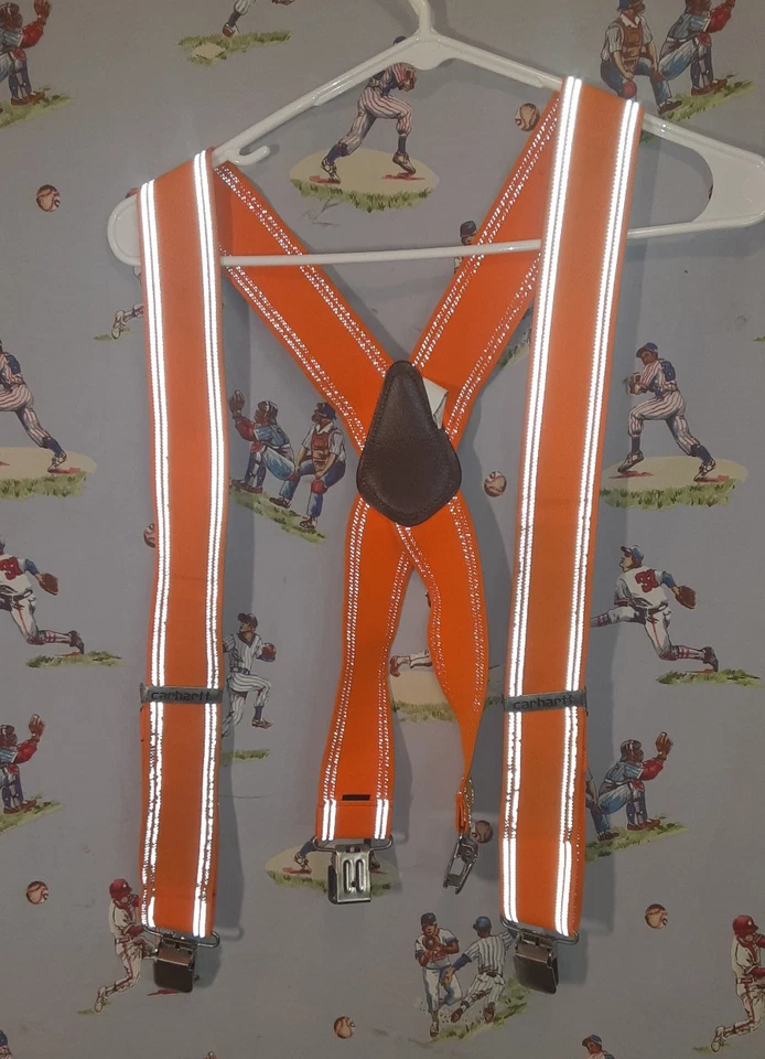 🔨 Carhartt Men's High Visibility Reflective Suspenders Bright Orange 46" Length - Image 1 of 4