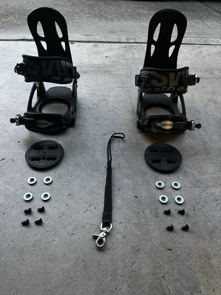 Fijaciones de snowboard Sims vintage para hombre (talla pequeña-mediana) usadas-excelente estado Foto 1 de 4