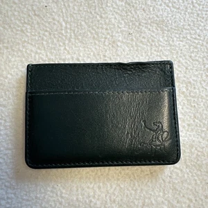 Globe Trotter Card Wallet Dark Green Genuine Leather Wallet Cardholder - Picture 1 of 15