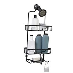 Rustproof Shower Caddy Hanging Bathroom Organizer, Aluminum Shower Rack with - Picture 1 of 7