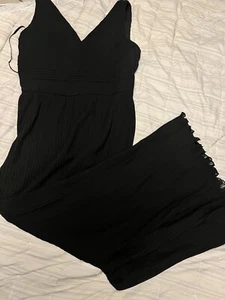 Vestido largo $259 Talbots negro 100 % seda talla 8 - Imagen 1 de 11