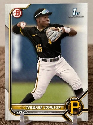 2022 Bowman Draft Paper Termarr Johnson Pirates 1st Bowman Prospect #BD-130 - Image 1 of 2