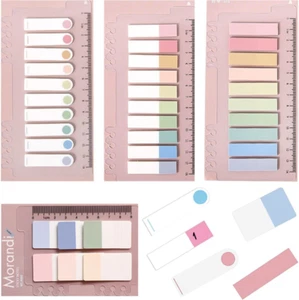 AIYUENCICI Index Tabs with Ruler, 4 Pack 660 Pieces Sticky Tab, Note Page Marker - Picture 1 of 12