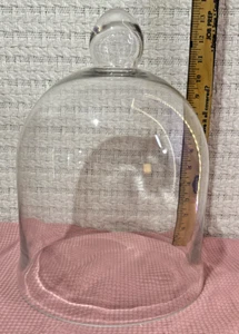 Large Glass Dome Cloche Bell Jar – 13.5" Tall – Heavy Display Glass - Picture 1 of 2