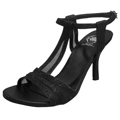 Sandalias Wild Rose para mujer Lilian03 con tiras brillantes y malla Foto 1 de 2