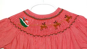 Nuevo con etiquetas Vestido de Navidad Santa Reno Obispo ahumado bebé niña 18M - Imagen 1 de 2
