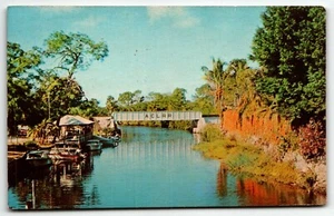 Postkarte ACL Eisenbahnbrücke über Imperial River Bonita Springs Florida FL - Bild 1 von 2