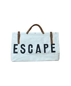 Forestbound Escape Natural Canvas Utility Bag With Leather Trim - Picture 1 of 4