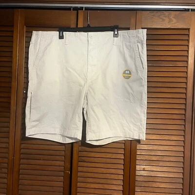 Bermuda elástica Falls Creek tamanho 46 x 9 marrom frente plana 550 S1 - Imagem 1 de 4