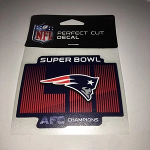New England Patriots 2018 NFL AFC Conference Champions WinCraft Window Decal - Picture 1 of 3