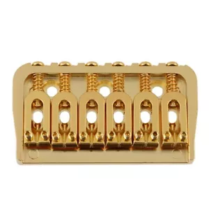 Chitarra Fixed Bridge Hardtail Bridge per Chitarra elettrica 6 Corde Oro - Foto 1 di 6
