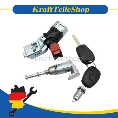 Für Renault Kangoo II Master III Schließzylinder Schloss KOMPLETT 2x Schlüssel