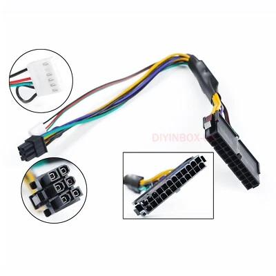 24 to 6 Pin Power Supply Adapter Cable for HP Elite 8100 8200 8300 & Z220 Z240 - Image 1 of 4