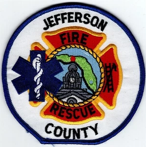 Jefferson County FL. Fire Rescue Embroidered Patch #640 - Foto 1 di 2