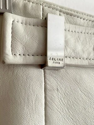 Celine высокая талия тонкий ноги из овчины кожаные брюки, 40 - Изображение 1 из 4