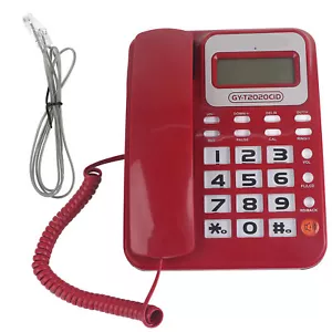(Czerwony) Duże przyciski Telefony przewodowe Telefon stacjonarny z dźwiękiem dla seniora REL - Zdjęcie 1 z 13