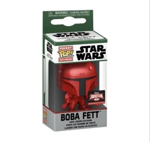 Funko Pocket Pop Keychain Boba Fett Red Target Con 2022 Star Wars Mandalorian - Picture 1 of 2