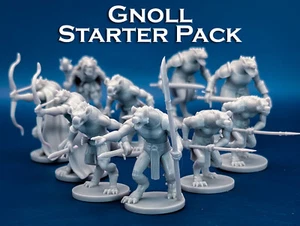 Gnoll Monster Pack | Juego de inicio de 10 miniaturas escala 28 mm DnD D&D mini de mesa - Imagen 1 de 10