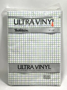 Vintage Town & Country Linen Ultra Vinyl Flannel Back Tablecloth 52” X 52” - Picture 1 of 5