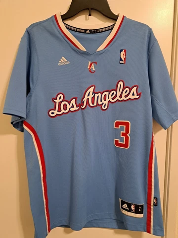 NBA Los Angeles Clippers Back In Blue Chris Paul #3 Sleeved Swingman Jersey Sz L Cover