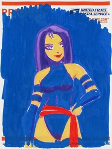 Psylocke graffiti slap X-Men label 228 Marvel - Picture 1 of 1