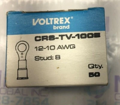 VOLTREX CRS-TV-1008 - Terminal de lengüeta de anillo, 10 AWG, serie CRS, amarillo Foto 1 de 2