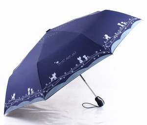 Original Cute Cat Automatic Rain Sun Umbrella Women Portable Waterproof Parasol