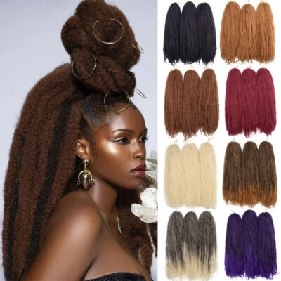 Kinky Bulk Natural Twist Braid Marley Braid Crochet Braiding Hair Extension Soft - Image 1 of 4