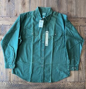 Gander Mountain Guide Series Sz XL Heavy Duty Button Shirt Jacket Green *Read