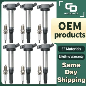 UF487 6 Ignition Coils + 6 Spark Plugs for 3.5L Camry Lexus ES350 Toyota Avalon - Picture 1 of 7