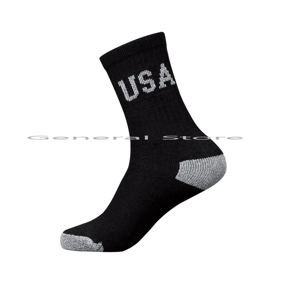 Hombres Mujeres Crew Power Club Calcetines EE. UU. Logo Negro Blanco Gris Venta al por mayor 9-11 10-13 Foto 1 de 1