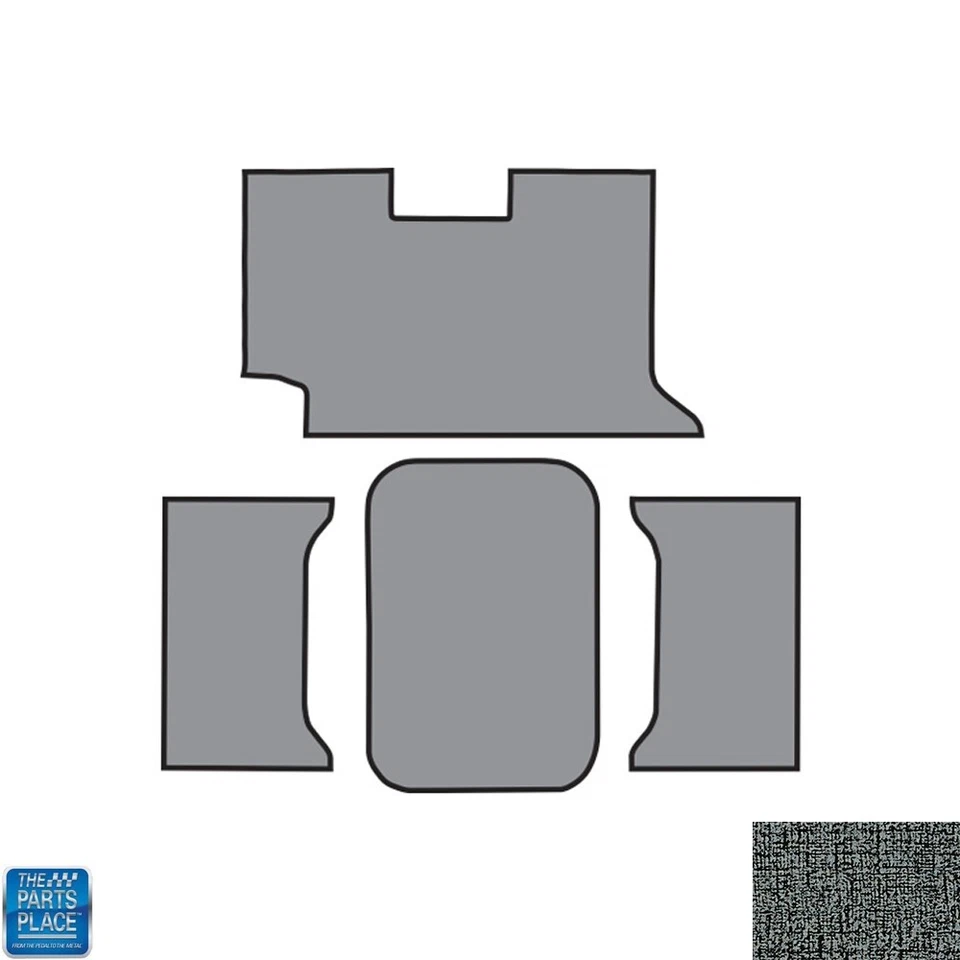 Alfombrilla de maletero convertible Impala 1961 - pie de gallo gris goma - nueva Foto 1 de 1