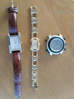Job Lot of 3 Working Vintage Quartz Watches -1 Ladies & 2 Mens - Details Below