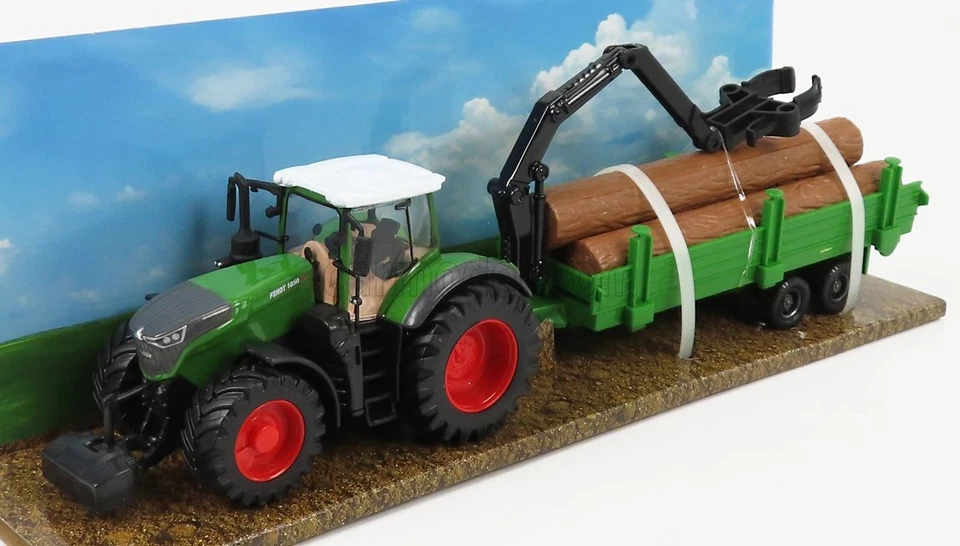 1/50 BURAGO - FENDT - 1050 VARIO TRACTOR 2016 + TREE FORWARDER AND WOOD 18-31677 - Immagine 1 di 1
