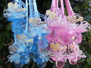 Pacifier Necklaces Baby Shower Games Favors Prizes Pink, Blue, Boy's, Girl's - Picture 1 of 7