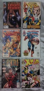 LOT OF 6 MARVEL COMICS COMIC BOOKS X-MEN, IRON MAN, ELEKTRA, CAPTAIN AMERICA - Picture 1 of 8