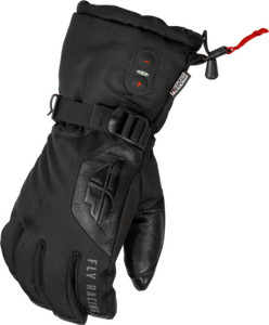 FLY RACING IGNITOR HEATED SNOW GLOVES - BLACK- SNOWMOBILE/OFFROAD