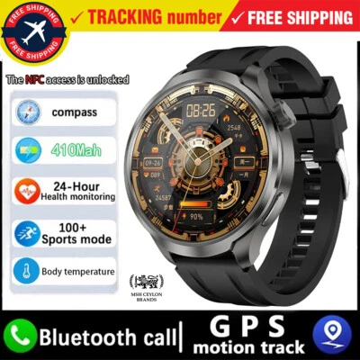 For HUAWEI Sports Smart Bracelet Men Watch 1.85 AMOLED Screen GPS Compass Altime - Image 1 of 4