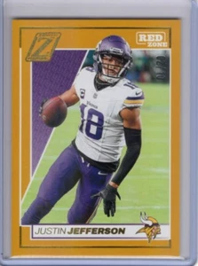 JUSTIN JEFFERSON 2024 PANINI ZENITH RED ZONE GOLD #63 02/10 - Picture 1 of 2
