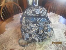 Vera Bradley - Small Backpack Purse- Blue Paisley Quilted- Retired