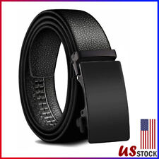 Microfiber Leather Mens Ratchet Belt Belts For Men Adjustable Automatic Buckle